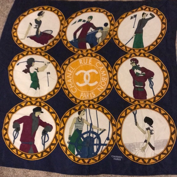 CHANEL Accessories - Vintage Chanel Rue Cambon Paris Scarf